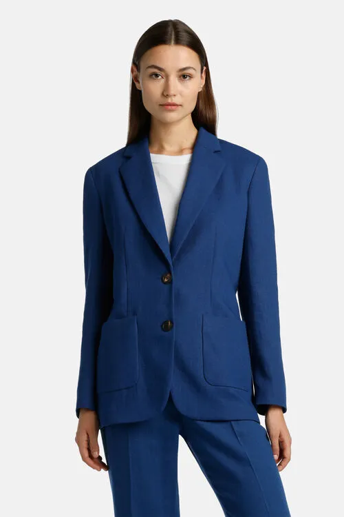 Vomano Vomano Bluette Jackets and Blazers Luisa Spagnoli Women