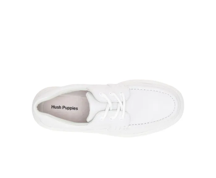 Walking Shoes Gus White Leather Hush Puppies Men Walking Shoes Gus White Leather Hush Puppies Men