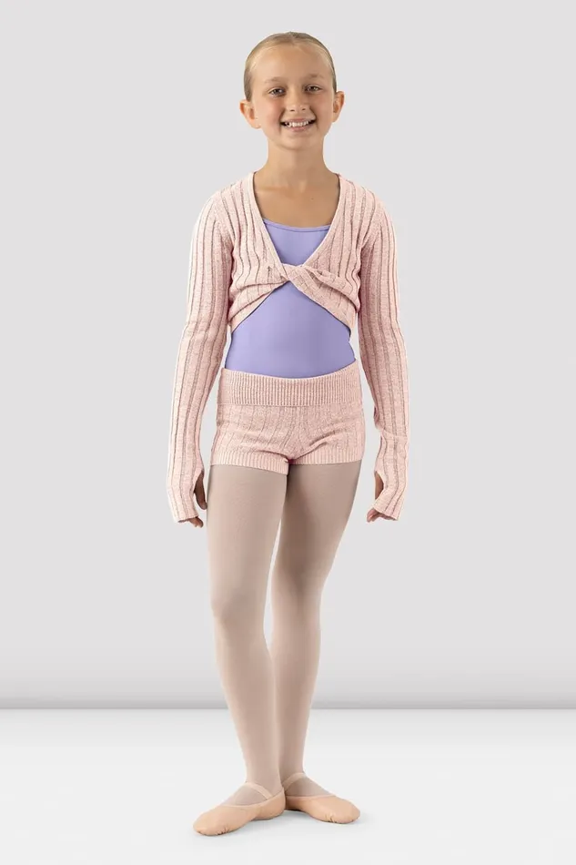 Warmups Girls Lily Knit Shorts Candy Pink Bloch Children