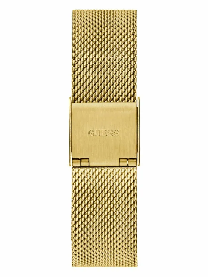 Watches GoldTone Mesh Analog Watch Gold GUESS Women Watches GoldTone Mesh Analog Watch Gold GUESS Women