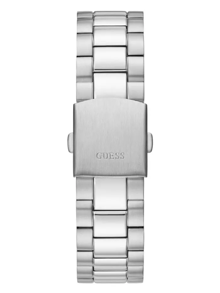 Watches GUESS WomenMen SilverTone Analog Watch Silver Watches GUESS WomenMen SilverTone Analog Watch Silver