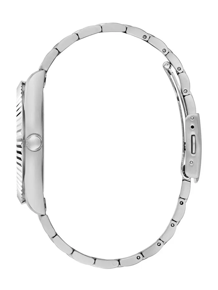 Watches GUESS WomenMen SilverTone Analog Watch Silver Watches GUESS WomenMen SilverTone Analog Watch Silver