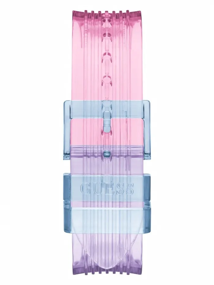 Watches GUESS Women Pink and Purple Multifunction Watch Silver Watches GUESS Women Pink and Purple Multifunction Watch Silver