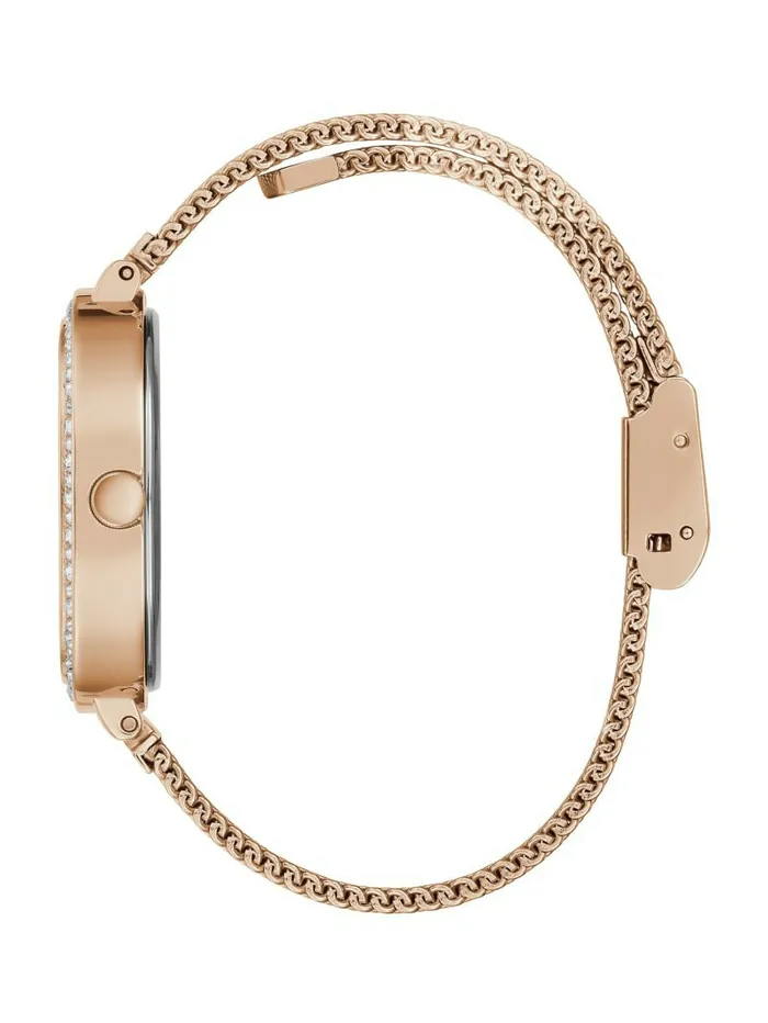 Watches GUESS Women Rose GoldTone Mesh Analog Watch Rose Gold