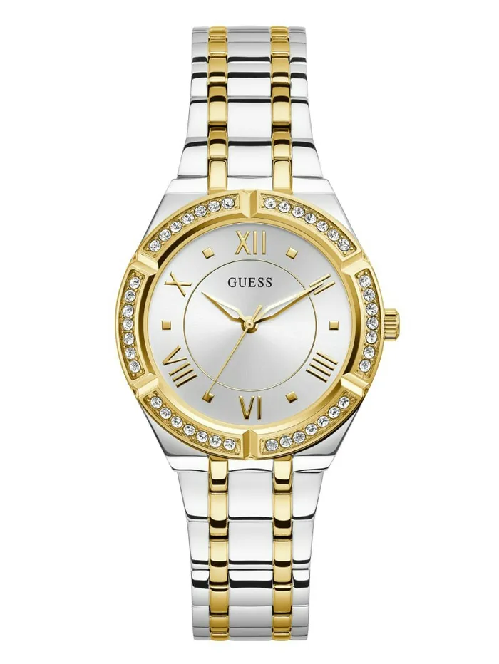Watches GUESS Women TwoTone Analog Watch SilverGold