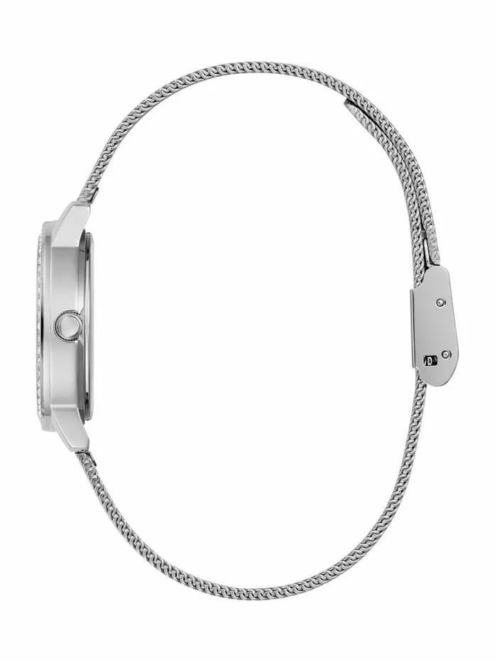 Watches SilverTone Mesh Analog Watch Silver GUESS Women Watches SilverTone Mesh Analog Watch Silver GUESS Women