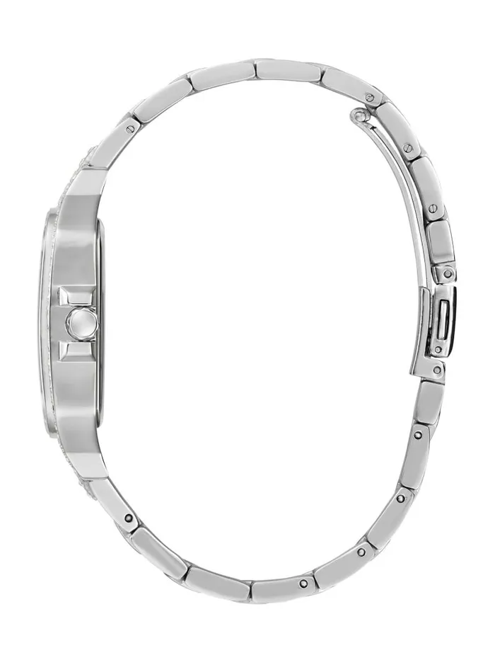 Watches SilverTone Square Multifunction Watch Silver GUESS Women Watches SilverTone Square Multifunction Watch Silver GUESS Women