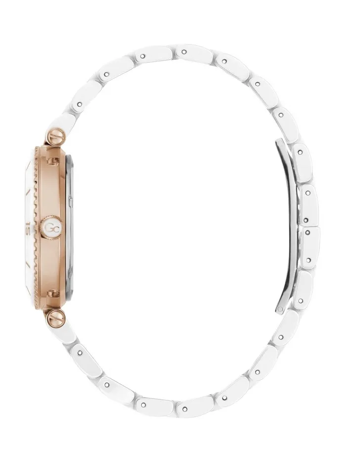 Watches Women GUESS Gc MotherofPearl and Ceramic Analog Watch Rose Gold Watches Women GUESS Gc MotherofPearl and Ceramic Analog Watch Rose Gold