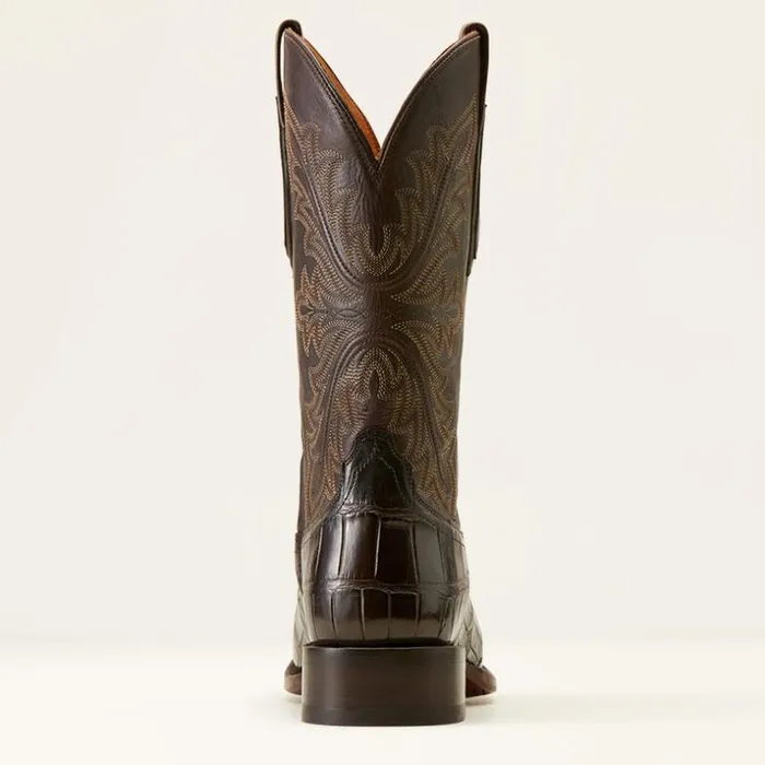Western Boots Men Ariat Bench Made Bassett Western Boot Hickory American Alligator Tail