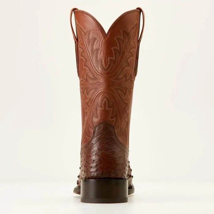 Western Boots Men Ariat Bench Made Stilwell Western Boot Bourbon Full Quill Ostrich