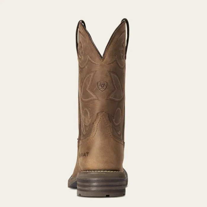 Western Boots Men Ariat Hybrid Patriot Waterproof Western Boot Distressed Brown