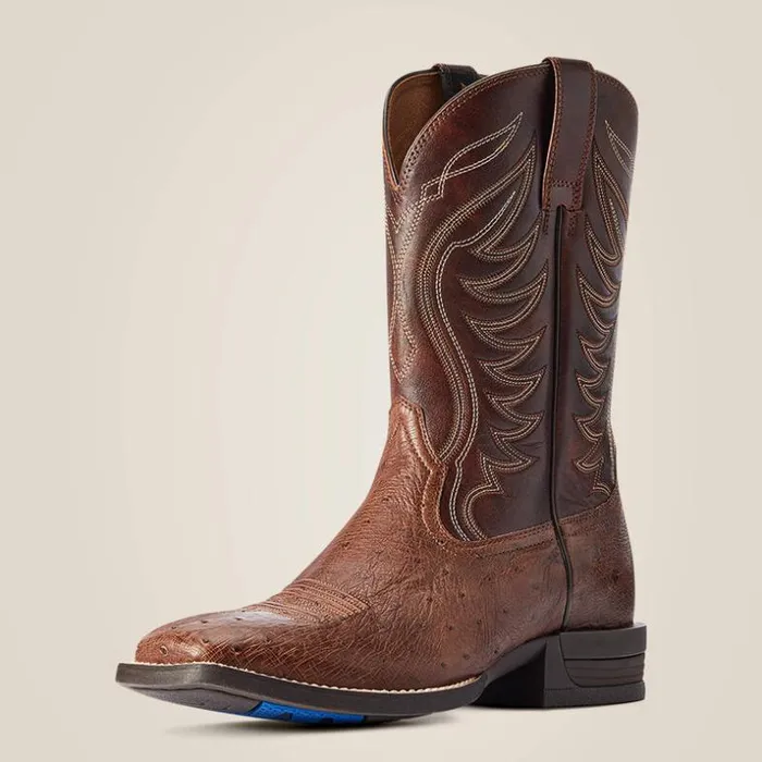 Western Boots Men Ariat Reckoning Western Boot Dark Tabac Smooth Quill Ostric
