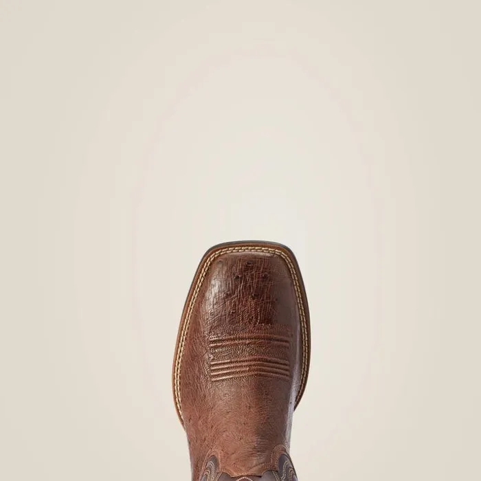 Western Boots Men Ariat Reckoning Western Boot Dark Tabac Smooth Quill Ostric