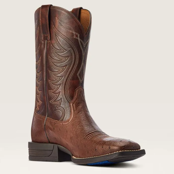 Western Boots Men Ariat Reckoning Western Boot Dark Tabac Smooth Quill Ostric