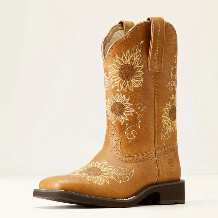 Western Boots Women Ariat Blossom Western Boot Sanded Tan