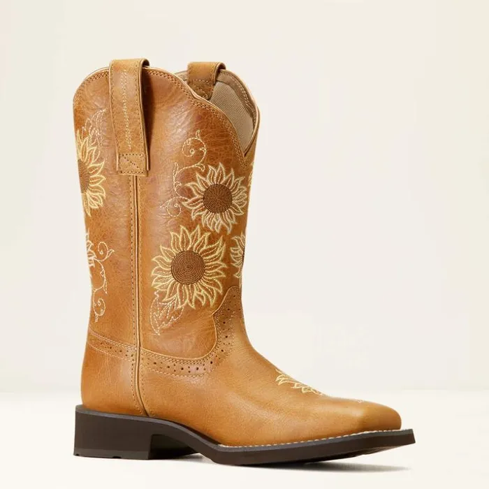 Western Boots Women Ariat Blossom Western Boot Sanded Tan