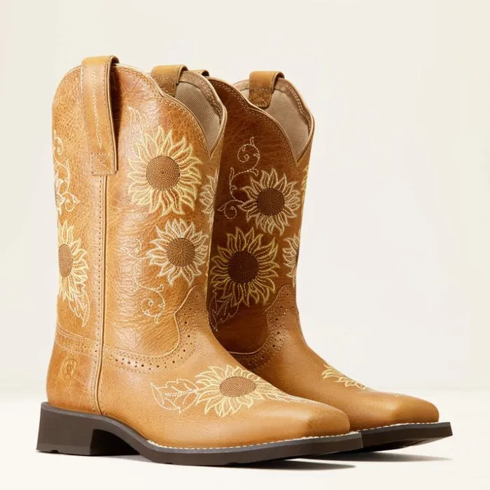 Western Boots Women Ariat Blossom Western Boot Sanded Tan