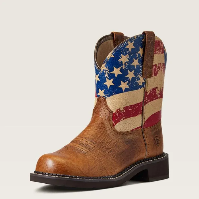 Western Boots Women Ariat Fatbaby Heritage Patriot Western Boot Crackled Tumeric Western Boots Women Ariat Fatbaby Heritage Patriot Western Boot Crackled Tumeric