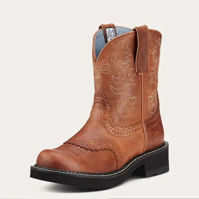 Western Boots Women Ariat Fatbaby Saddle Western Boot Russet Rebel