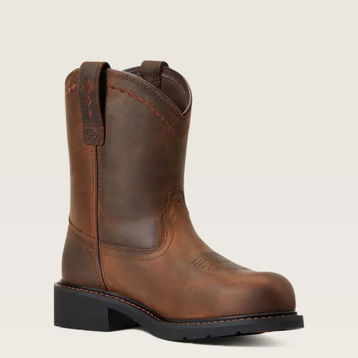 Western Boots Women Ariat Fatbaby Work PullOn Steel Toe Work Boot Distressed Brown Western Boots Women Ariat Fatbaby Work PullOn Steel Toe Work Boot Distressed Brown