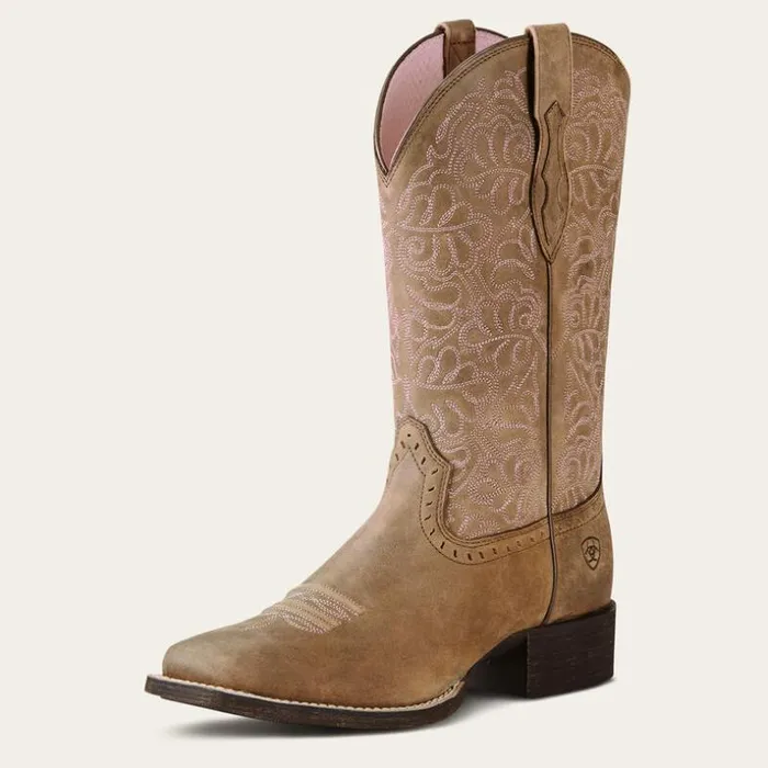 Western Boots Women Ariat Round Up Remuda Western Boot Brown Bomber