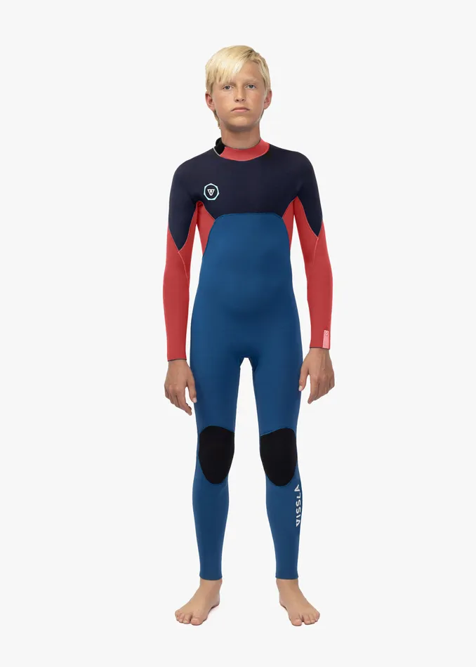 Wetsuits Vissla Youth 7 Seas Boys 32 Full Back Zip Wetsuit Light Slate
