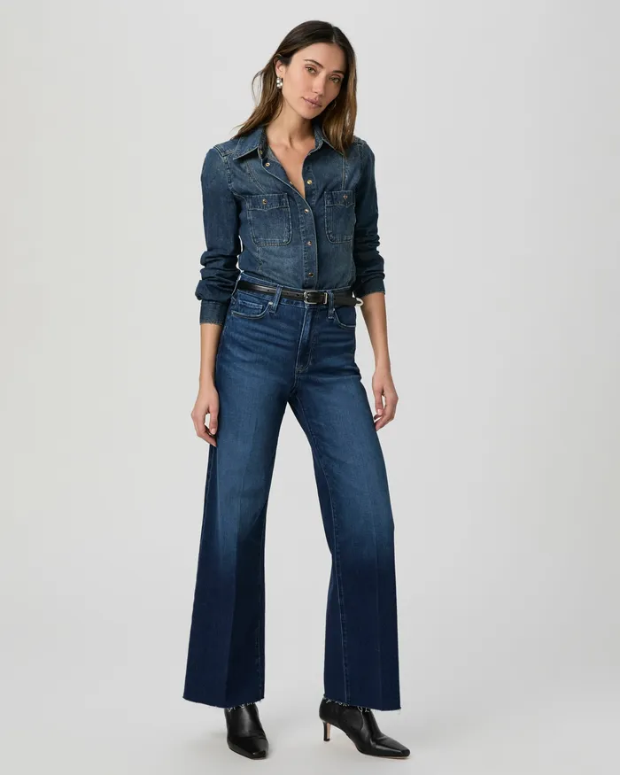 Wide Leg PAIGE Women Anessa 31 Inch Wide Leg Jean 8211 Sonica