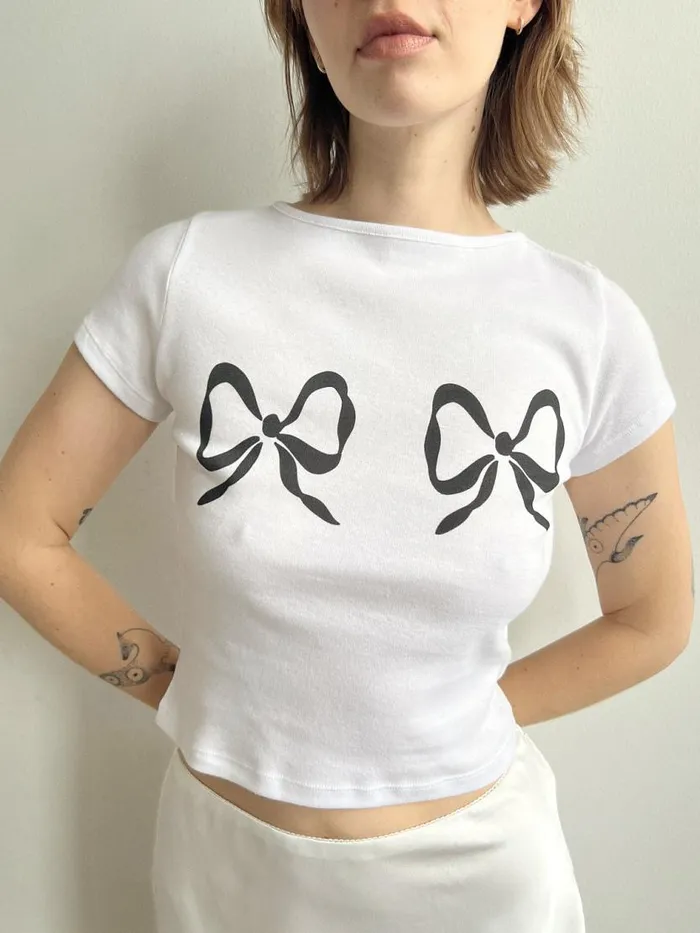Women Alex Tee Double Bows Lisa Says Gah Tops