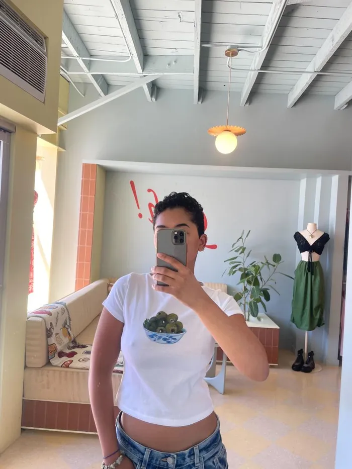 Women Alex Tee Olivebowl Lisa Says Gah Knit Tops