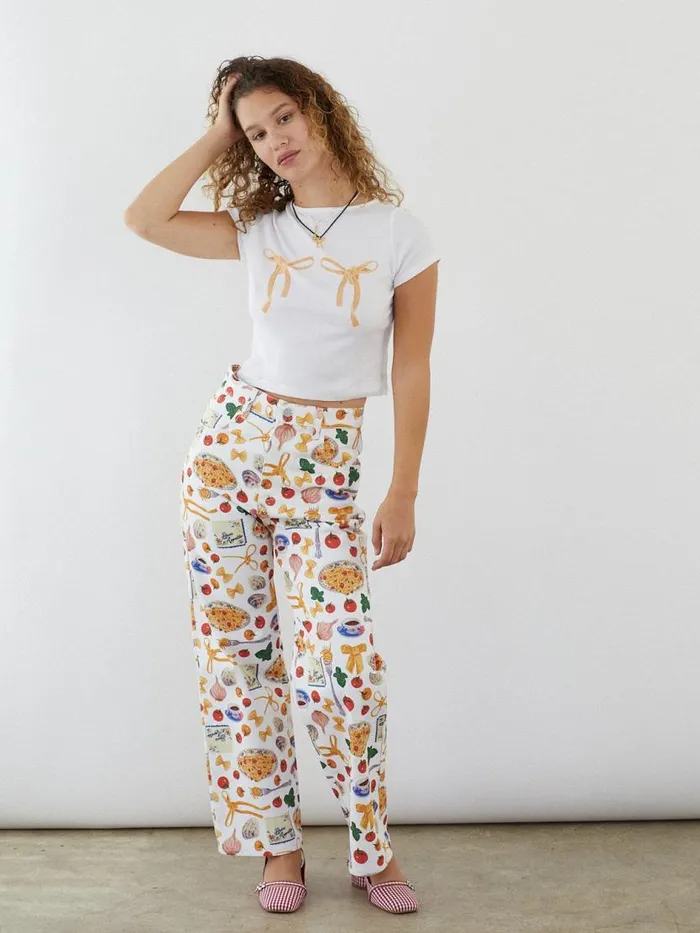 Women Alex Tee Pasta Bows Lisa Says Gah Graphic Tees