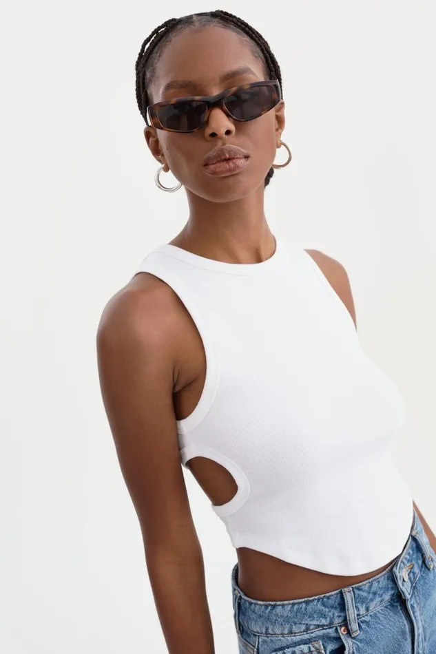 Women ARDA Tank Top White LAMARQUE Tops Women ARDA Tank Top White LAMARQUE Tops