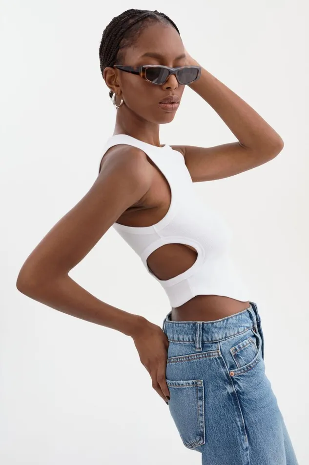 Women ARDA Tank Top White LAMARQUE Tops Women ARDA Tank Top White LAMARQUE Tops