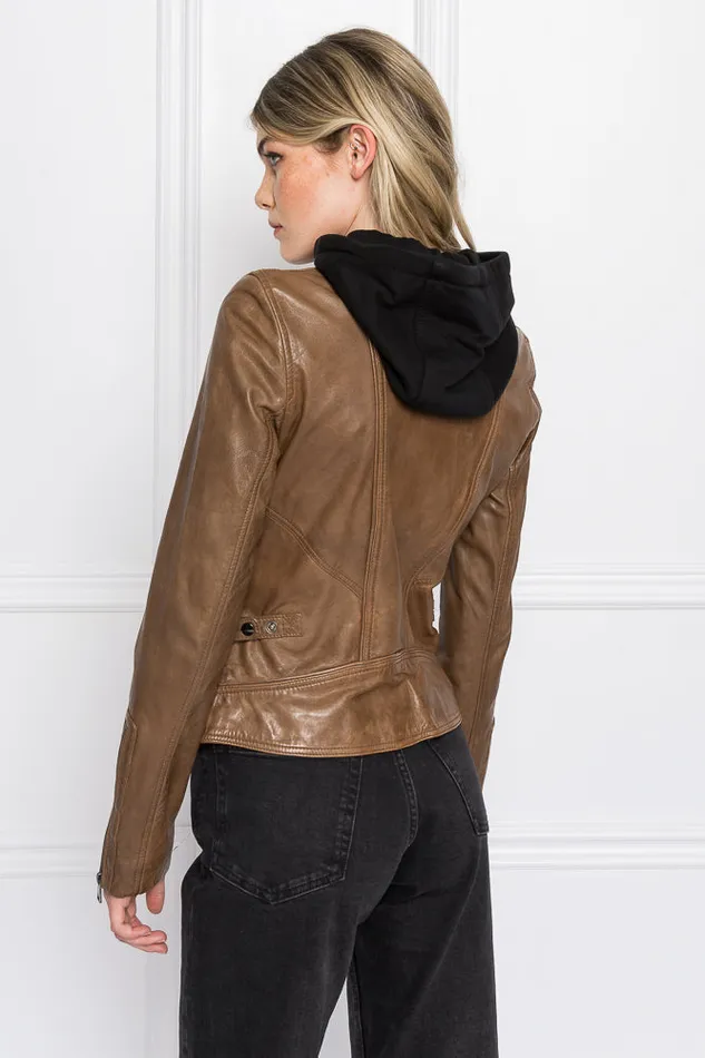 Women ARLETTE Leather Biker Jacket Rawhide LAMARQUE Leather Jackets Women ARLETTE Leather Biker Jacket Rawhide LAMARQUE Leather Jackets
