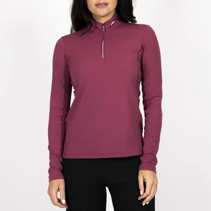 Women Avery Midlayer HalfZip Red Plum KJUS Midlayers and Sweaters