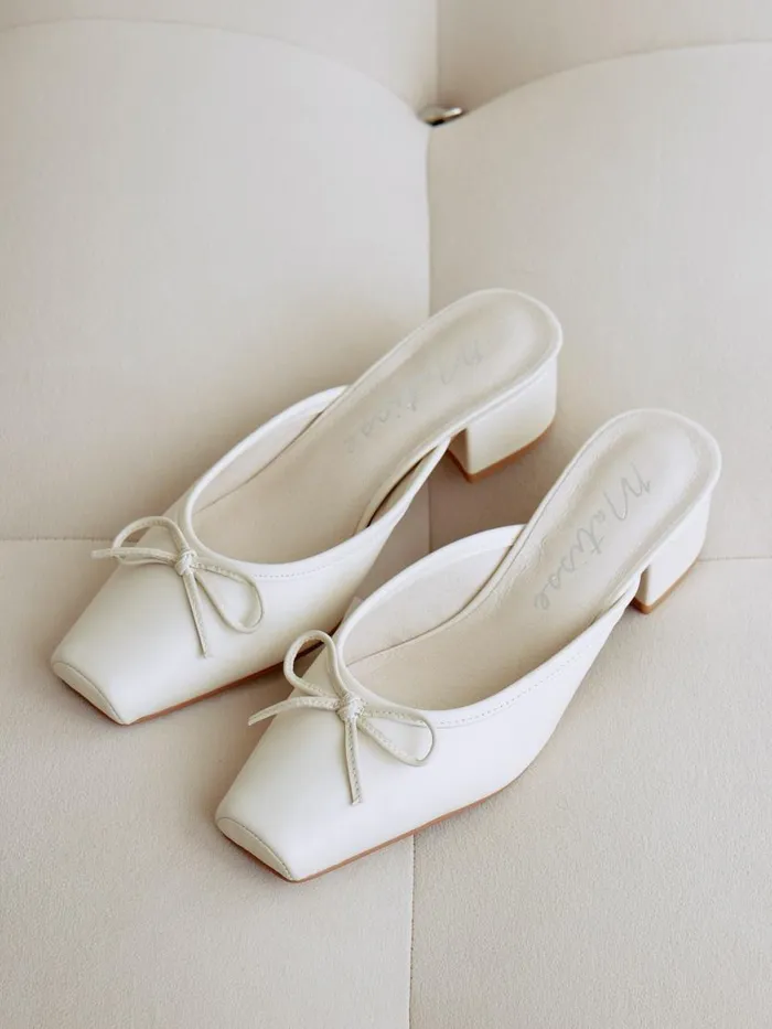 Women Basilio Ballet Mule Ivory Lisa Says Gah Slides