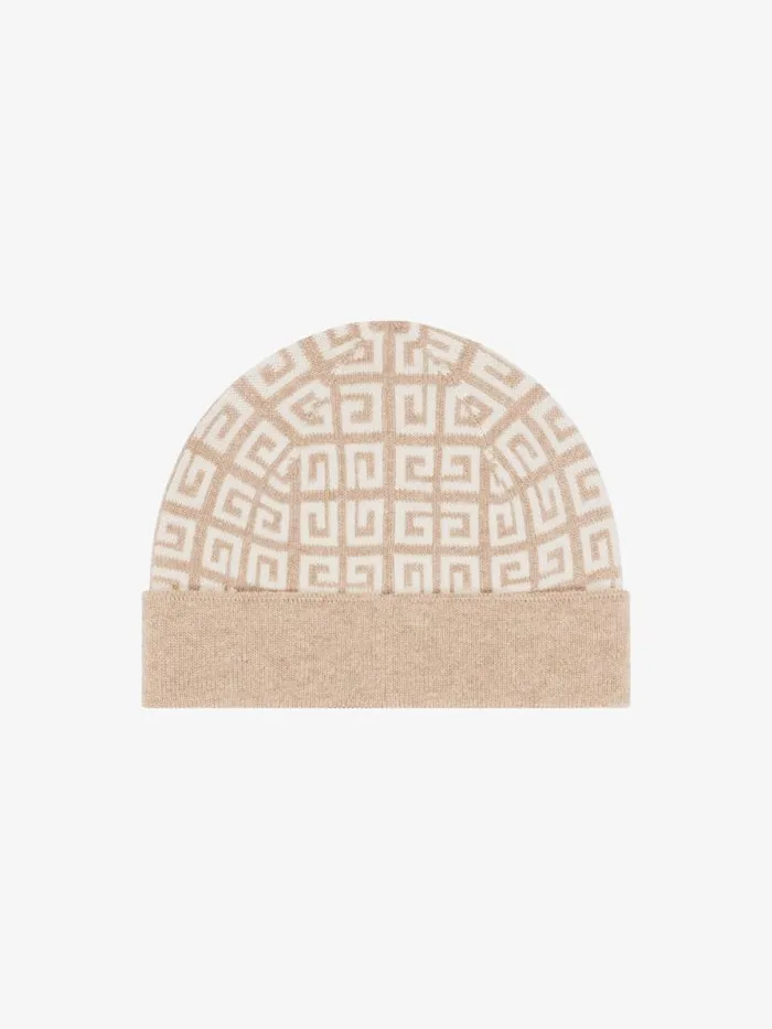 Women Beanies and Caps Givenchy 4G Double Sided Beanie In Wool And Cashmere Sisal Women Beanies and Caps Givenchy 4G Double Sided Beanie In Wool And Cashmere Sisal