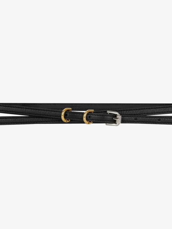 Women Belts Givenchy Voyou Double Wrap Belt In Leather Black Women Belts Givenchy Voyou Double Wrap Belt In Leather Black