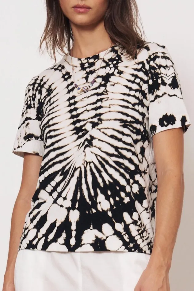 Women Black And Dirty White Boy Tee Raquel Allegra Tops
