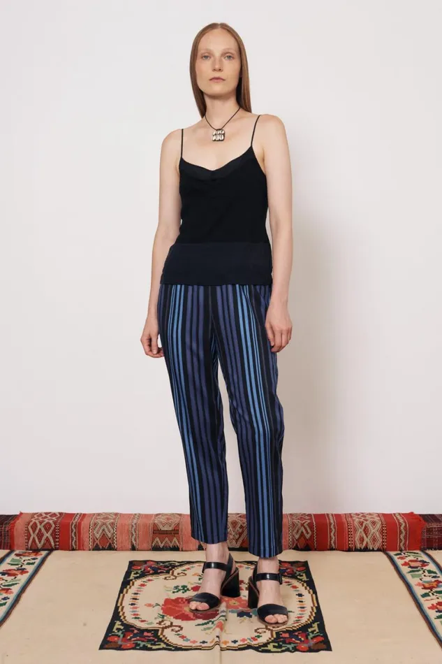 Women Black Fulani Tank Top Raquel Allegra Tops