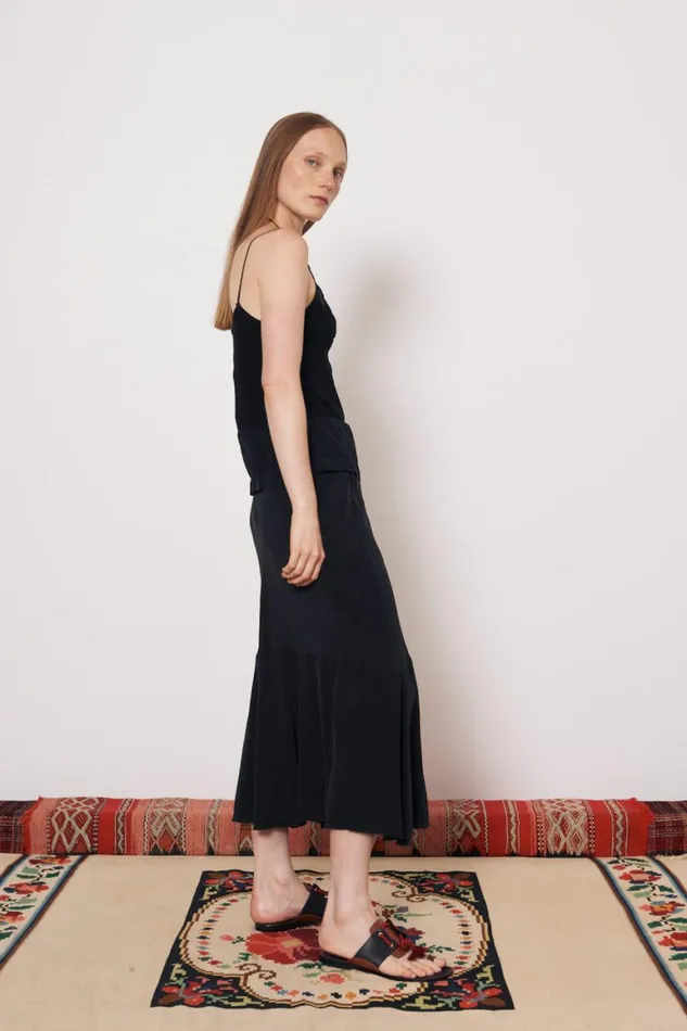 Women Black Fulani Tank Top Raquel Allegra Tops