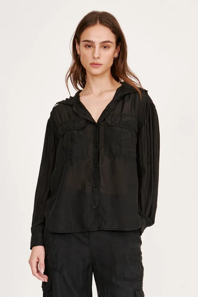 Women Black Westwood Shirt Jacket Raquel Allegra Tops