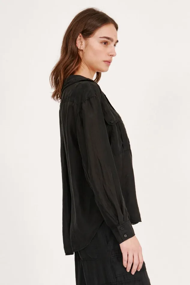 Women Black Westwood Shirt Jacket Raquel Allegra Tops