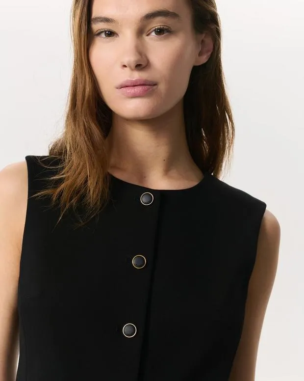 Women Blazers and Vests rag and bone Irina Ponte Vest Black