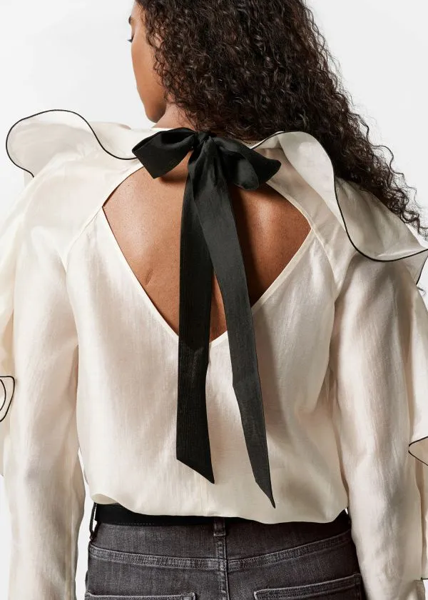 Women Blouses and Shirts and Other Stories Flounced Blouse Cream