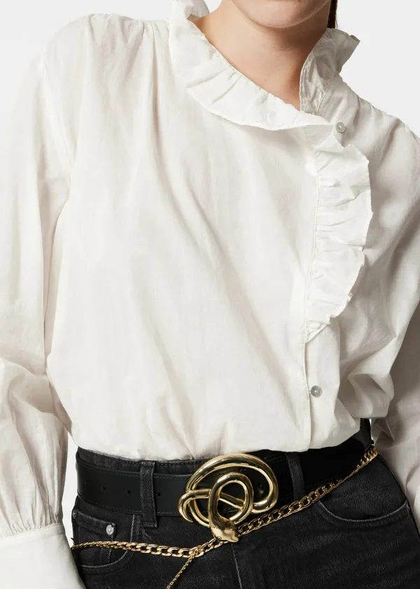 Women Blouses and Shirts and Other Stories Frilled Blouse White