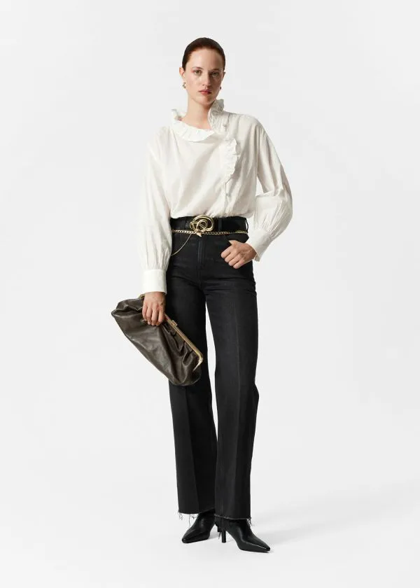Women Blouses and Shirts and Other Stories Frilled Blouse White