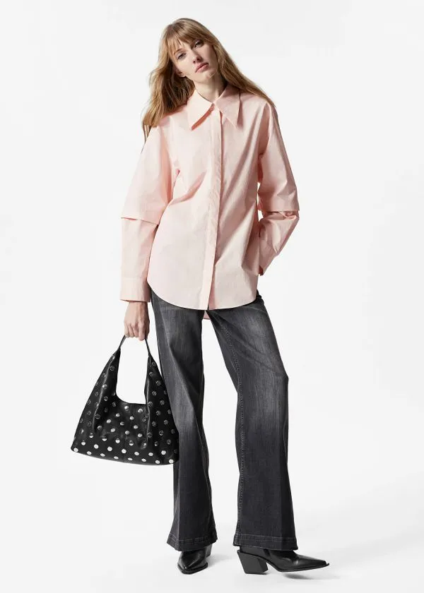 Women Blouses and Shirts and Other Stories LayeredSleeve Shirt Pink