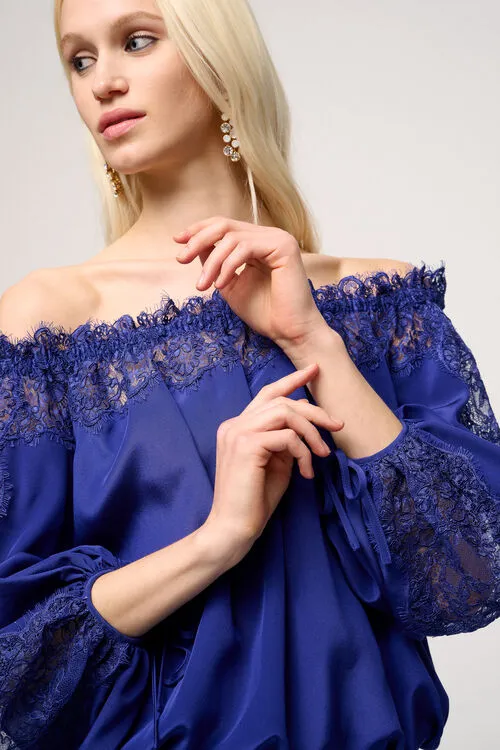Women Blouses and Shirts Luisa Spagnoli Balia Balia Bluette