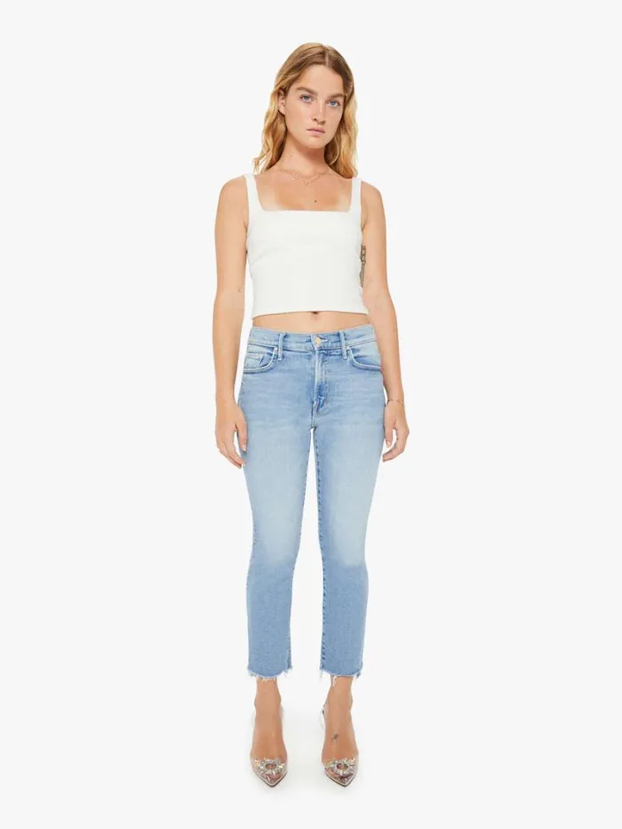 Women Bootcut Mother Denim Petites The Lil039 Insider Crop Step Fray Wash Limited Edition