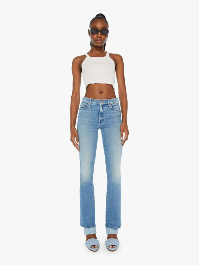 Women Bootcut Mother Denim The Outsider Sneak Wash Flag Me Down